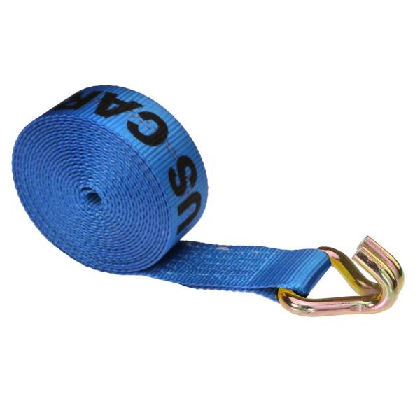 Us Cargo Control 2" x 40' BLUE Winch Strap with Wire Hook 240WH-B